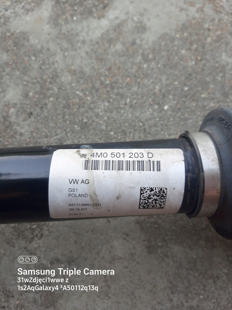 фото №10, Audi q7 4m 4m0501203d задня права ліва привідний вал задня