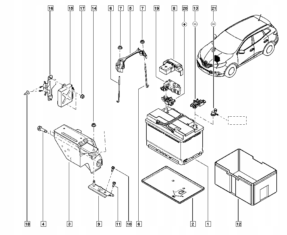 фото №8, Клема акумулятор модуль koleos ii kadjar oryg