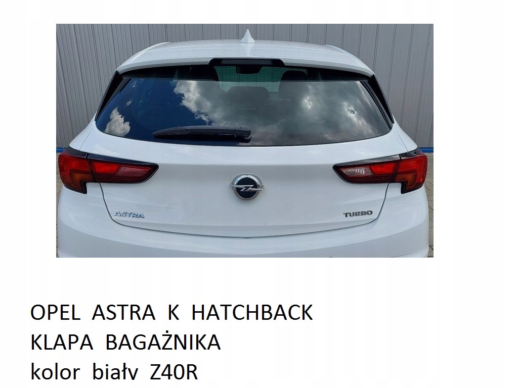 фото №1, Opel astra k v hb крышка багажника задняя z40r