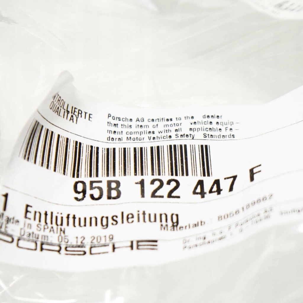 фото №10, Шланг вентиляційний porsche macan 95 2014 2018 оригінальний 95b122447e