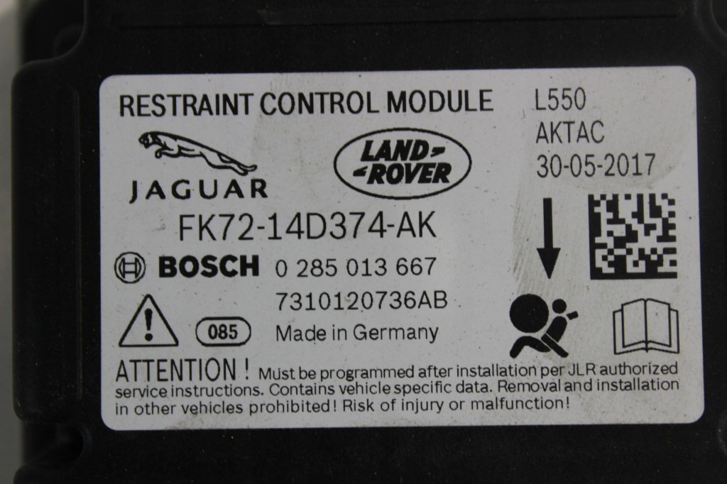 фото №3, Модуль датчик подушка безопасности land rover discovery sport