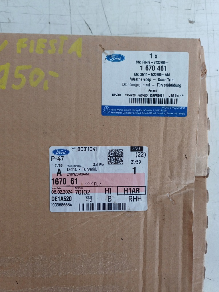фото №6, Прокладка дверь левый перед ford fiesta fusion 1670461