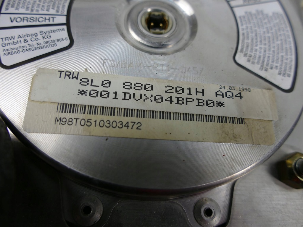 фото №16, Audi a3 8l воздуховод подушка воздушная подушка безопасности