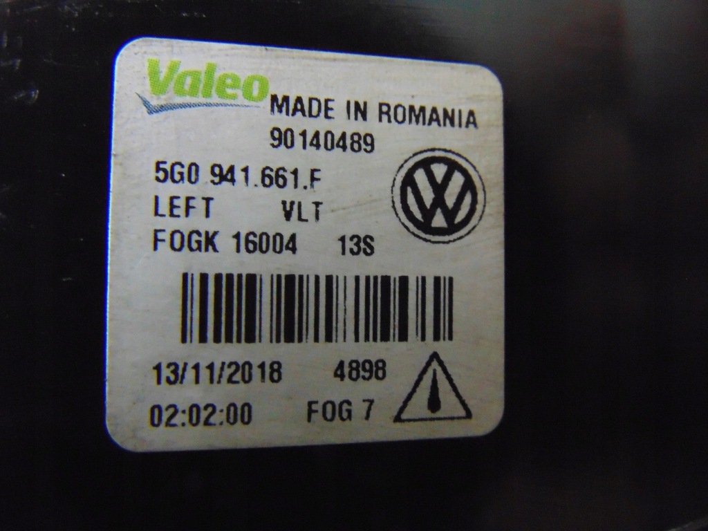 фото №16, Лампа противотуманная фара левый vw golf vii lift 5g0941661f