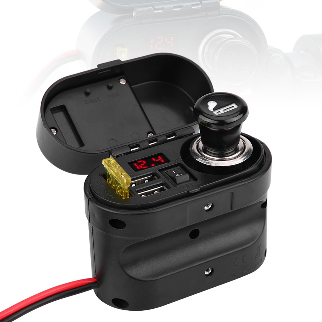 фото №16, Водонепроникний motocyklowa подвійний зарядний пристрій usb do