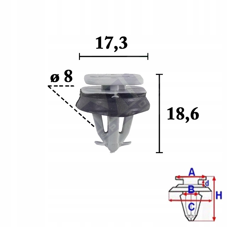 фото №1, Клипса крепления стоек стойки iveco daily