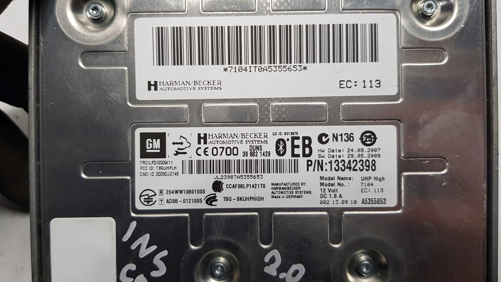 фото №3, Модуль bluetooth opel insignia