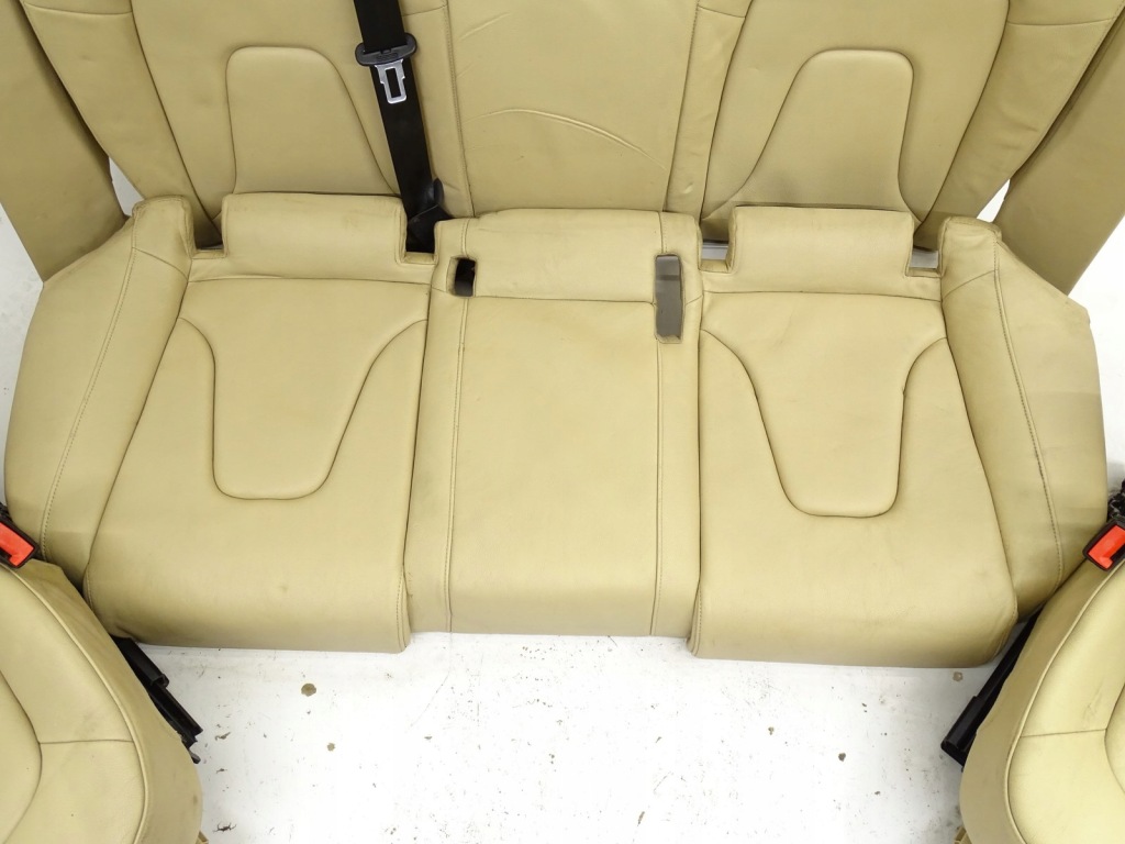 фото №9, Kpl сиденья заднее сиденье обивка кожа audi a4 b8 lift bananowa / кремовый