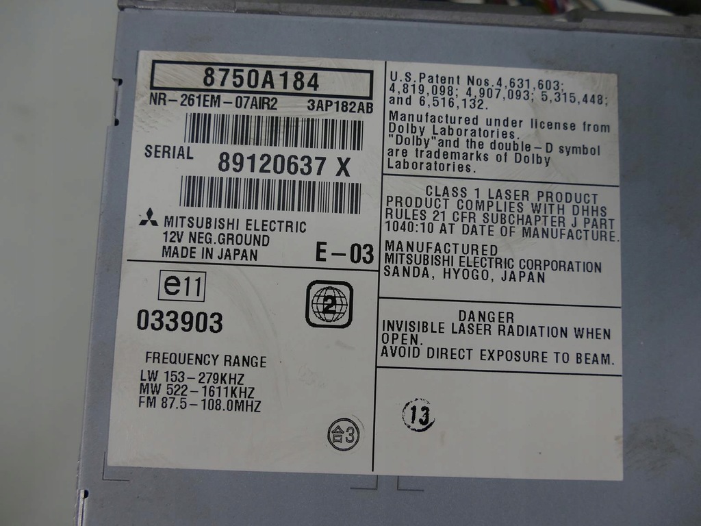 фото №11, Mitsubishi outlander ii радіо програвач навігація navi монітор екран