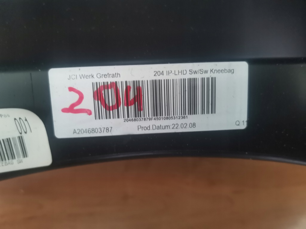 фото №11, Приборная панель приборная панель  приборная панель mercedes w204 c klasa оригинал a2046803787