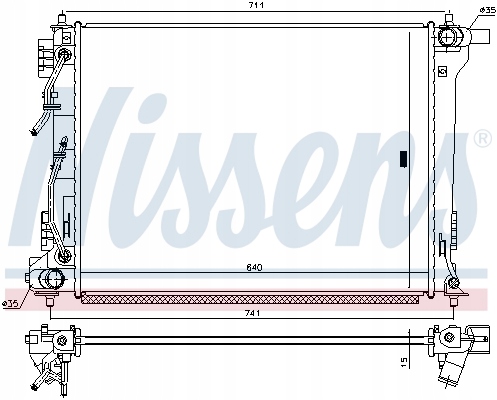 Nissens радіатор двигуна води hyundai ix35 tucson kia sportage iv в Україні