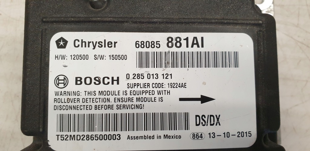 фото №7, Dodge ram 1500 iv датчик модуль блок керування подушок подушка безпеки демонтаж 13-19r