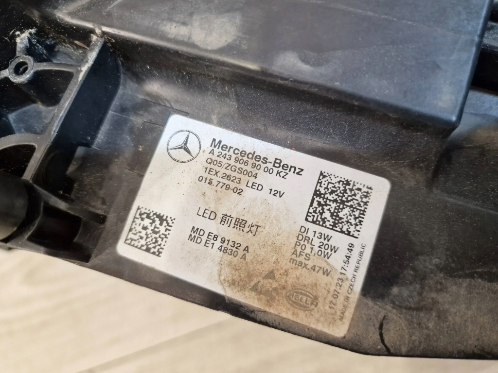 Купить Mercedes eqa eqb w243 лампа правая перед full led a2439069000