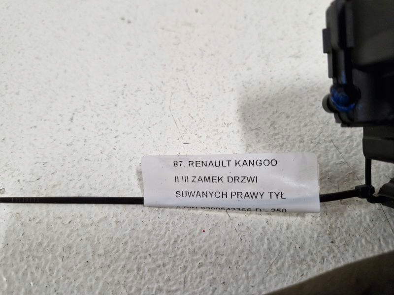 фото №10, Renault kangoo ii 2 iii 3 замок дверь боковых правый задняя 6 pin 8200542366