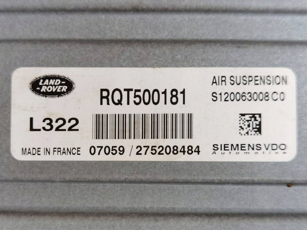 фото №4, Модуль подвеска land rover range rover 3 facelift 2007 rqt500181