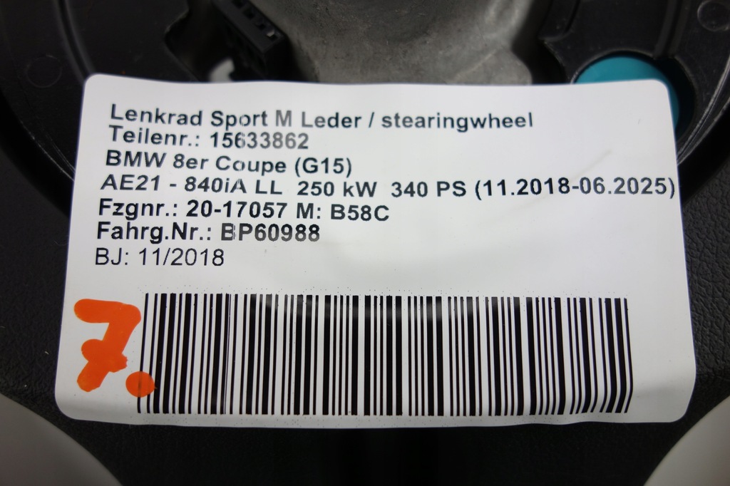 фото №8, Воздуховод кожа мультифункция bmw 8 g14 g16 g15 m-pakiet