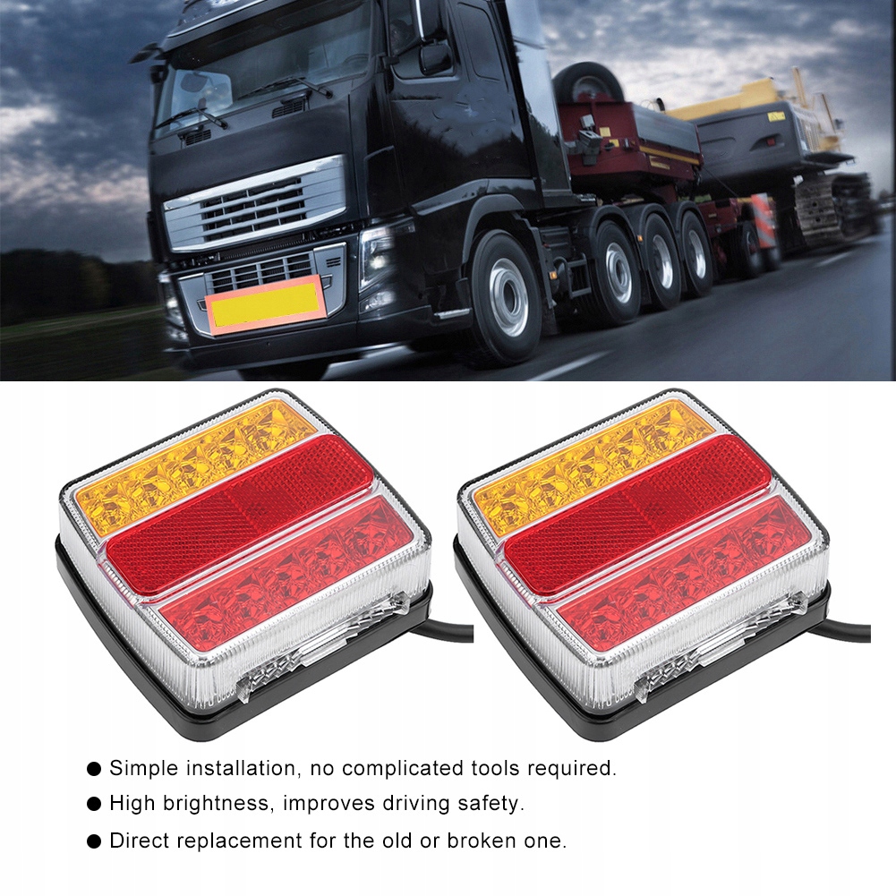 фото №7, Лампа задняя led задняя czerwona жёлтая поворотник предупреждение o