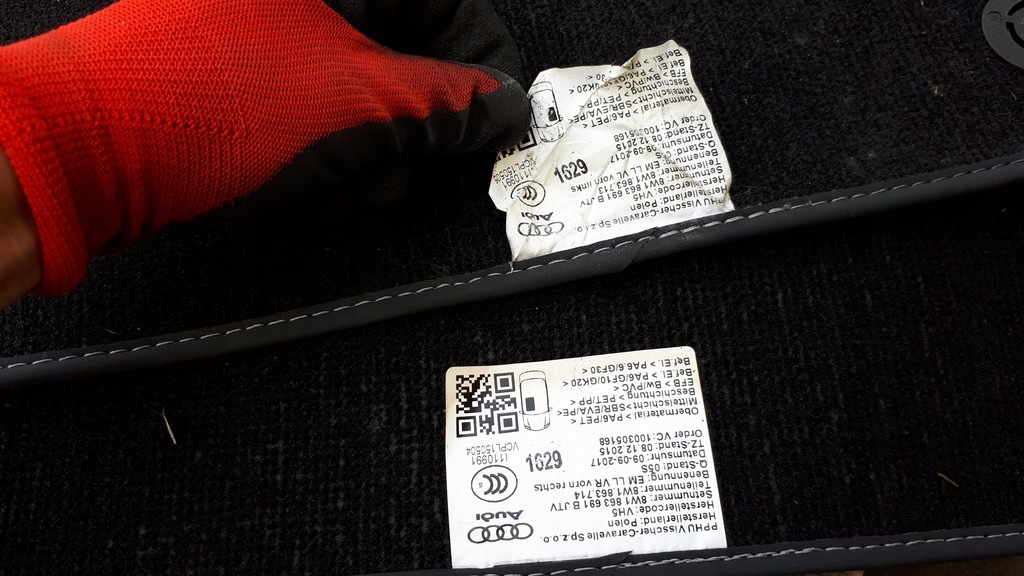 фото №10, S4 b9 a4 8w коврик коврики перед задняя велюровые