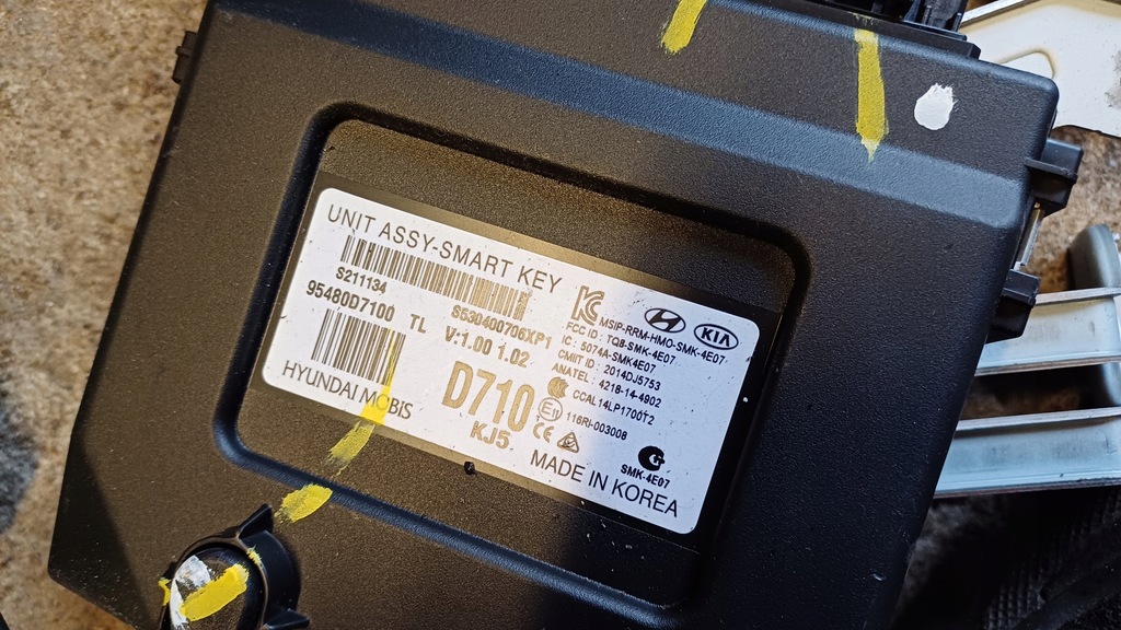 фото №7, Hyundai tucson iii 1.6 t-gdi набор стартовый бортовой компьютер 95440-2d730 автоматическая коробка передач