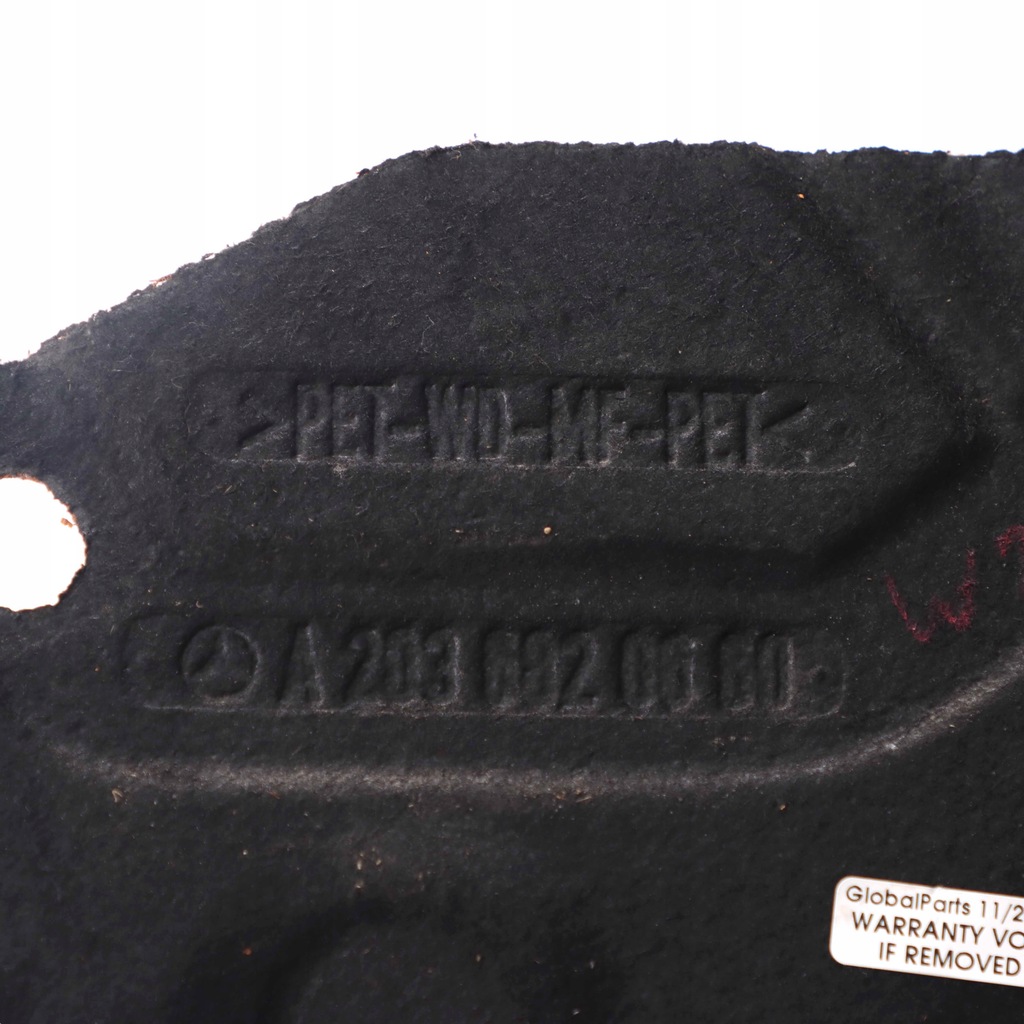 фото №13, Mercedes w203 c209 мат шумоізоляція капот ліва a2036820660