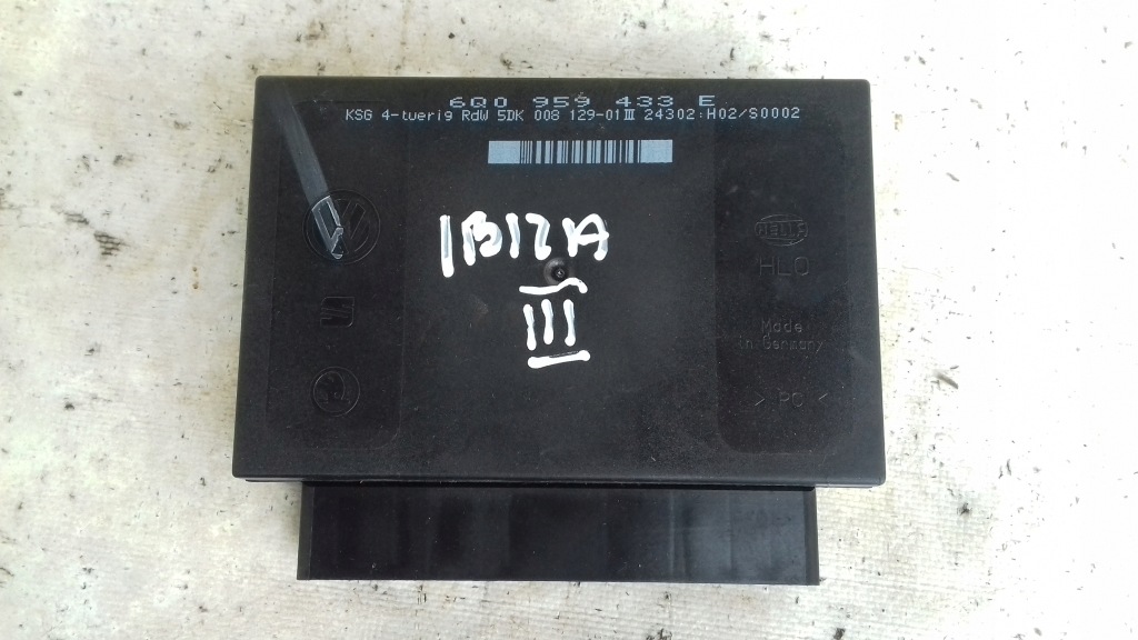 фото №5, Бортовой компьютер 036906034ah набор иммобилайзер seat ibiza iii 6l1 1.4 16v 02-