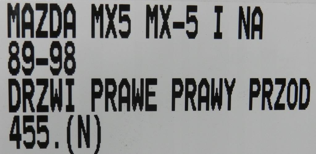 фото №8, Mazda mx5 mx-5 i na miata 89-98 дверь правое правый перед передние