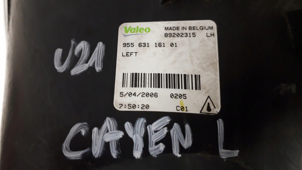 фото №7, Porsche cayenne 02-07 противотуманная фара левый 95563116101