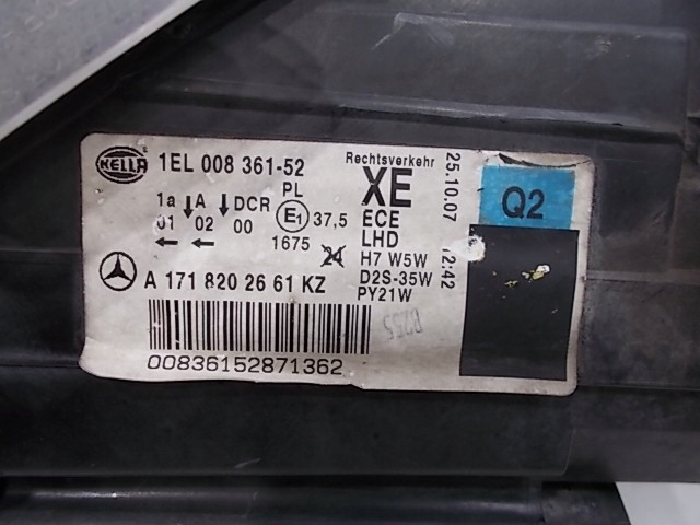 фото №11, Mercedes slk 171 04-11 amg bi ксенон лампа права or