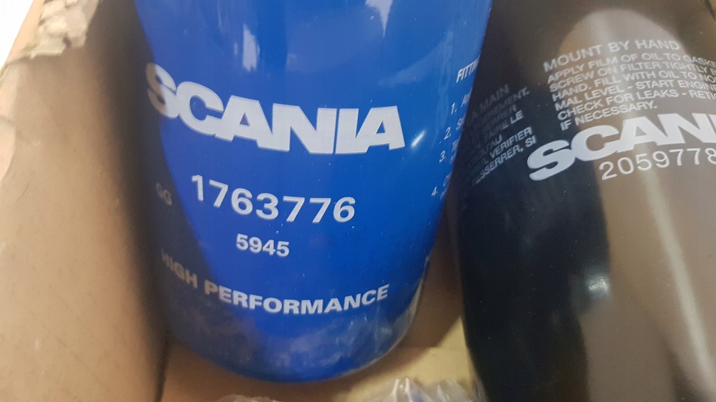 фото №3, Фільтр фільтри оливи комплект двигун scania r 1732951