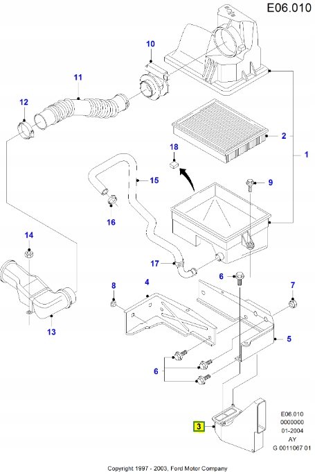 Купить Шланг, фильтр воздуха ford fiesta 1989-1996 cx оригинальный номер 6199504