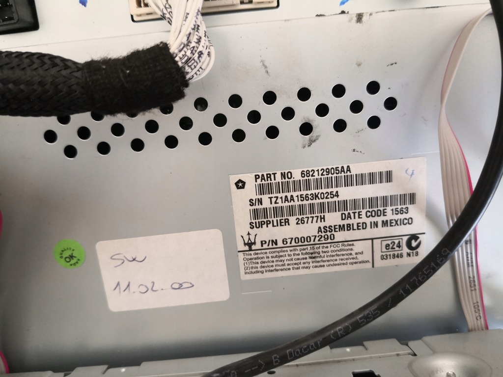 фото №6, Навігація радіо дисплей maserati quattroporte vi 670007290 68212905aa