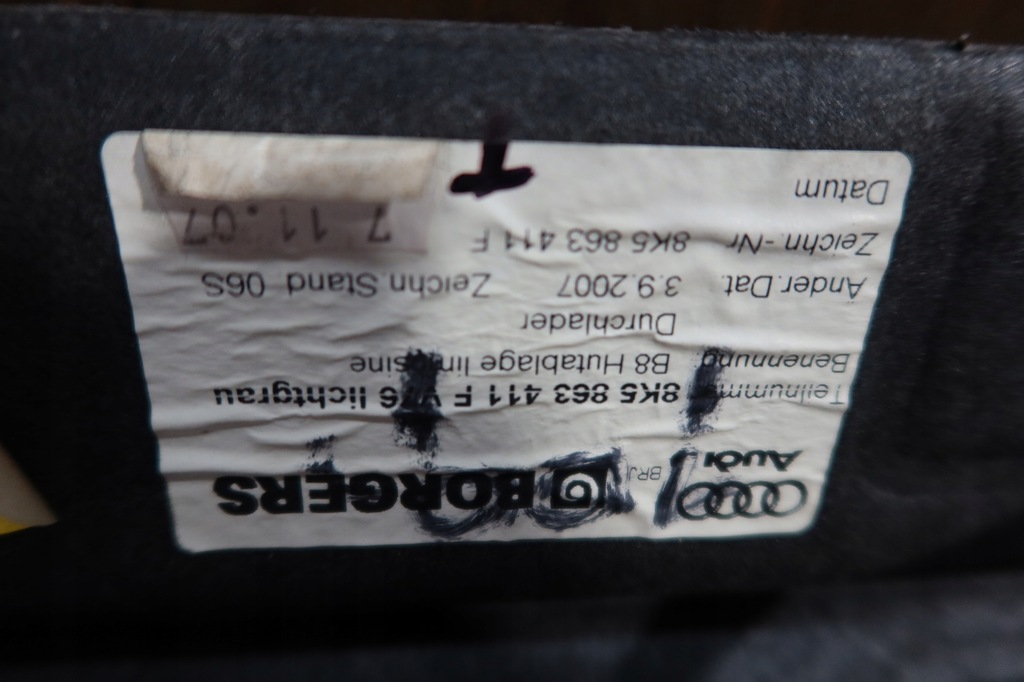 фото №9, Полка багажника audi a4 b8 sedan 8k5863411f