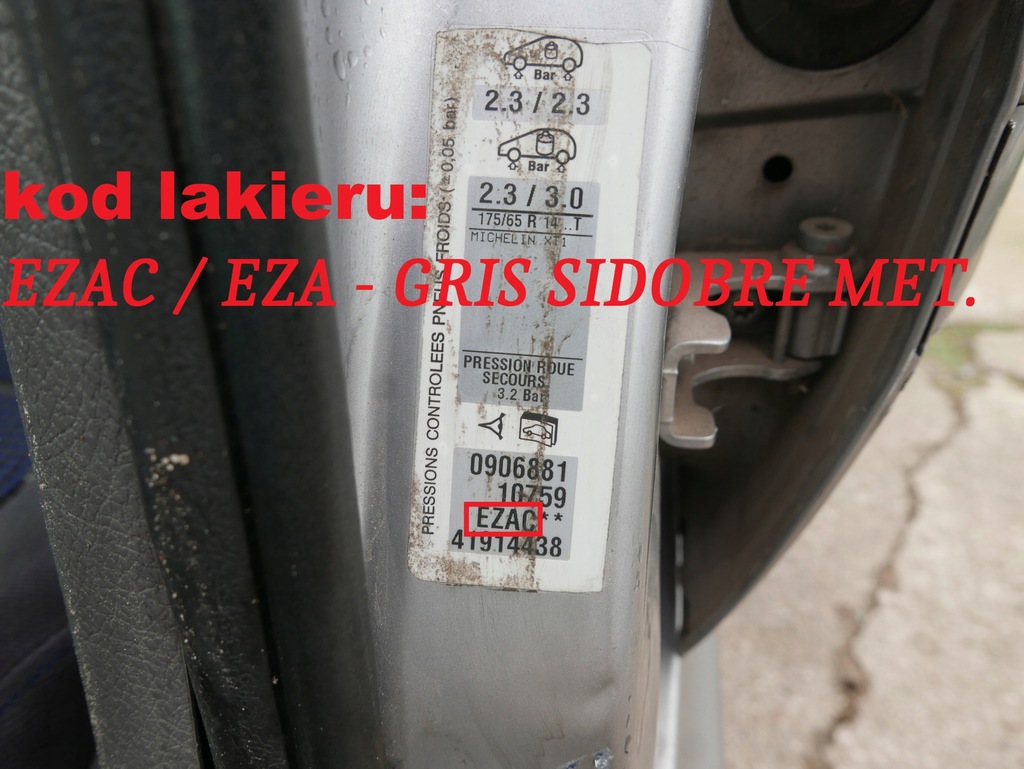 фото №7, Петля дверь правый перед dół ezac peugeot 206 5d