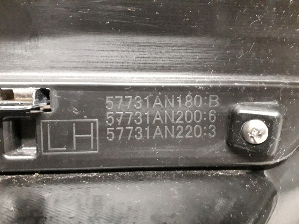 фото №10, Subaru outback 4 iv 21- решётка противотуманной фары бампера левая передняя 57731an180