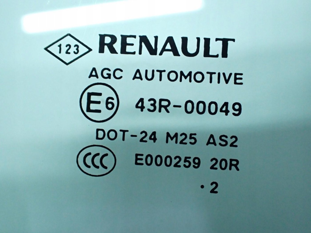 фото №2, Скло двері лівий перед оригінал renault scenic iii 13r