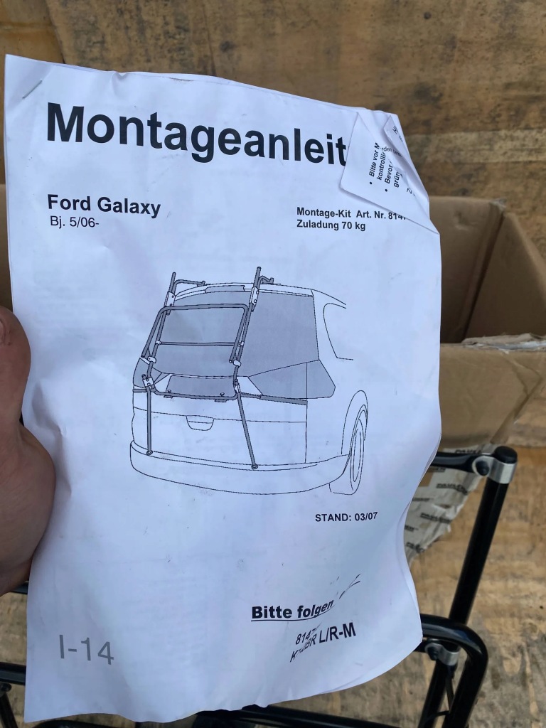 фото №2, Ford galaxy 06- багажник велосипедный новый oryg