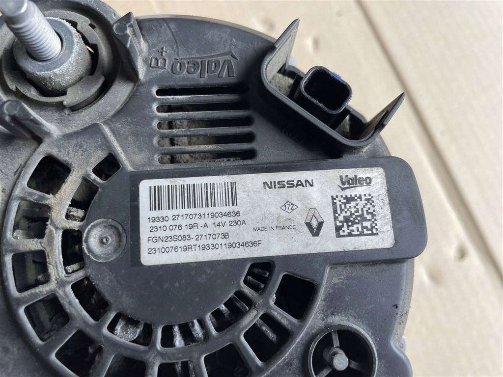 фото №7, Генератор 2.3 dci renault master 4 iv 231007619r 230a 19-