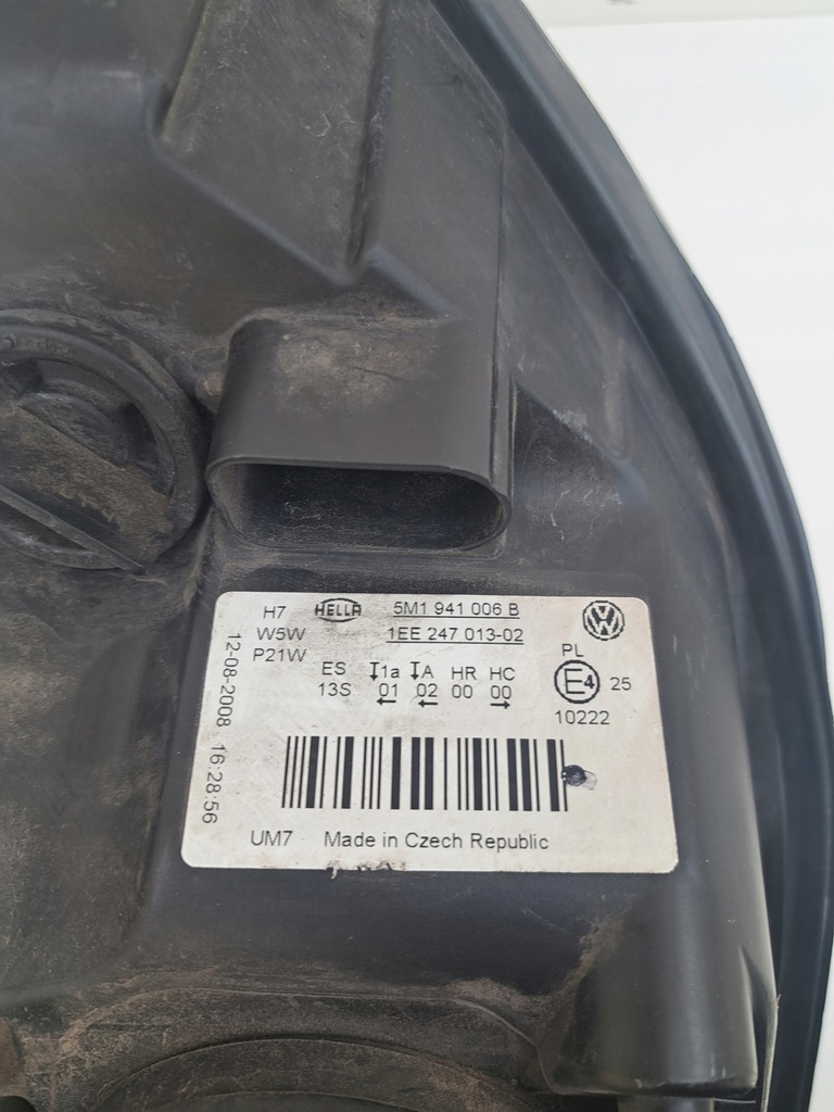 фото №7, Vw golf 5 plus 5m194106b перед передній права eu