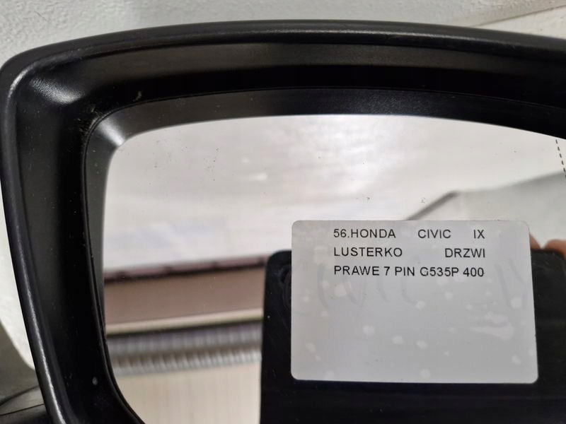 фото №11, Honda civic ix дзеркало двері праве 7 pin g535p uk