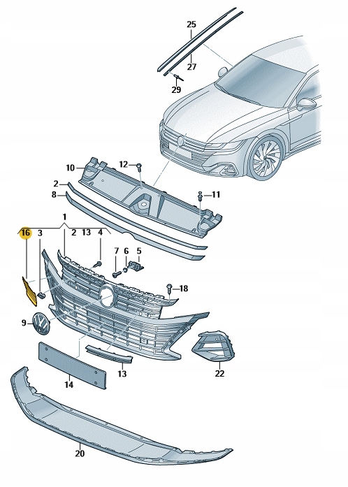 фото №2, Заглушка проушина фаркоп бампера vw arteon r