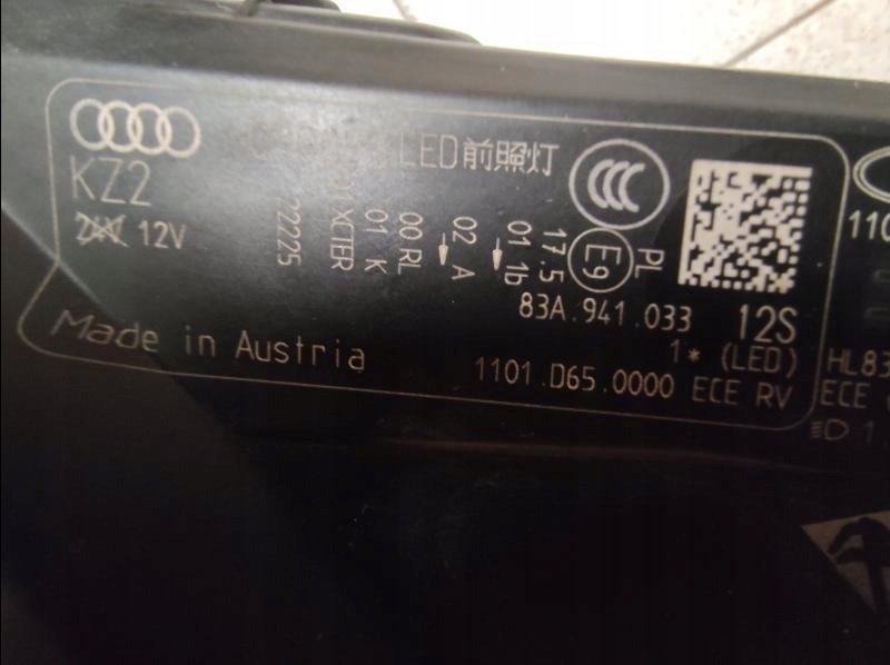 Фара передняя перед audi q3 2 2 83a full led Оригинал