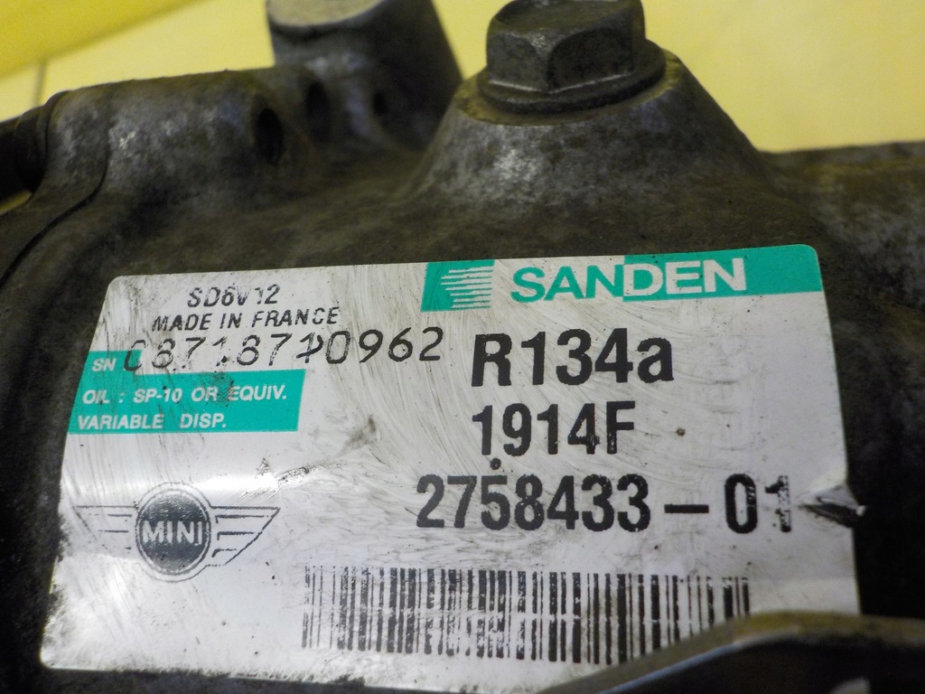 фото №5, Clubman r56 1.6 vti 10r 120km n12b16a компрессор кондиционера 2758433-01