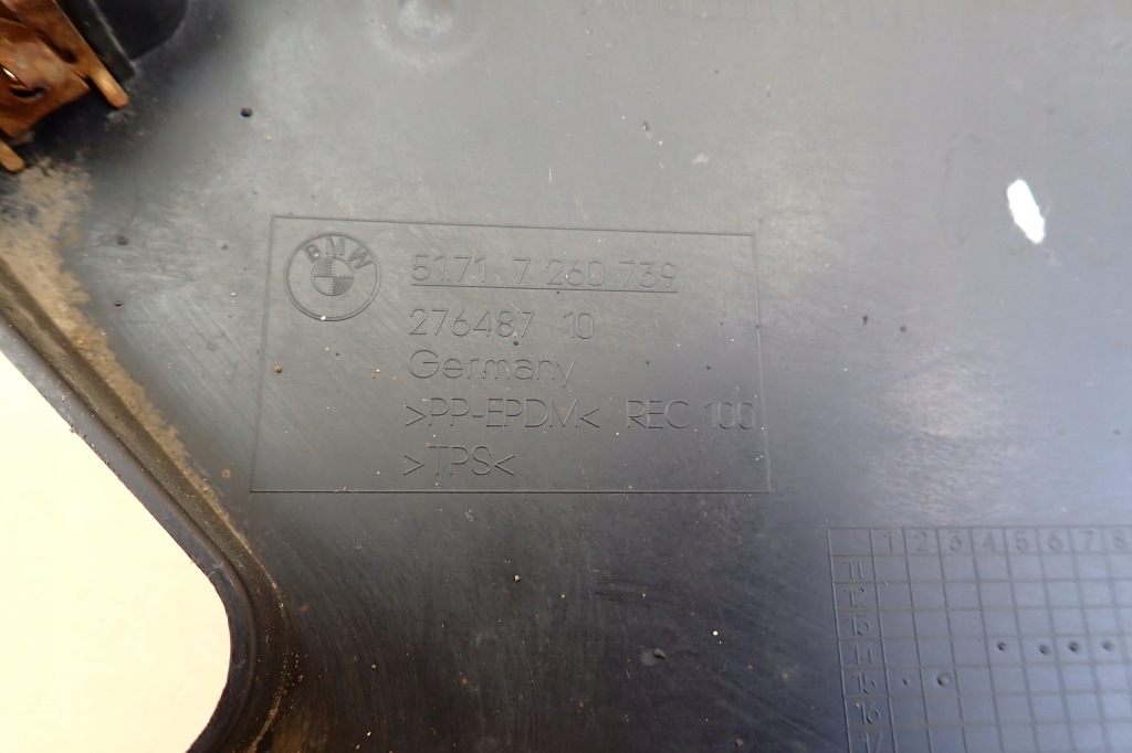 Bmw 3 f30 f31 12- підкрилок захист ліва перед передня 51717260739 lh оригінальний номер Зі Шроту