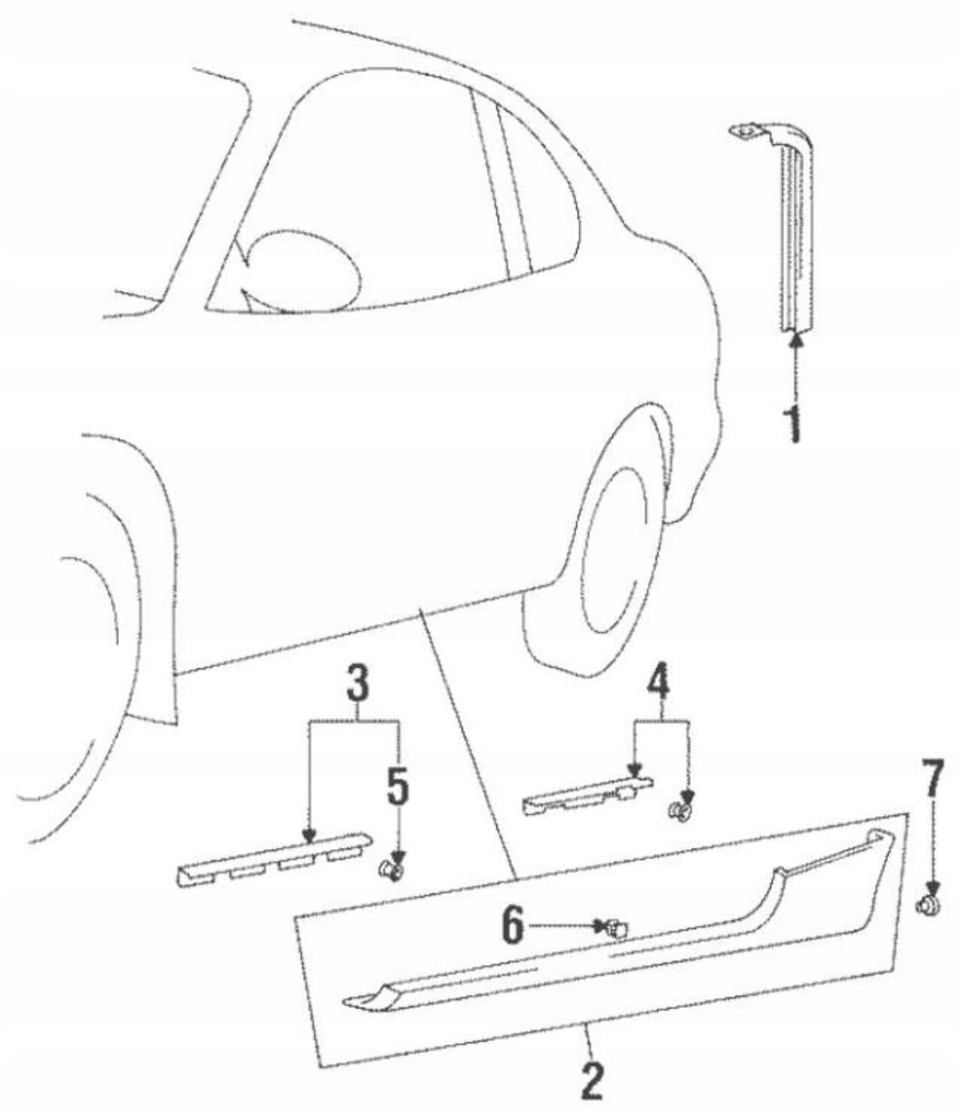 фото №11, Молдинг порог левая hyundai tiburon 97-01
