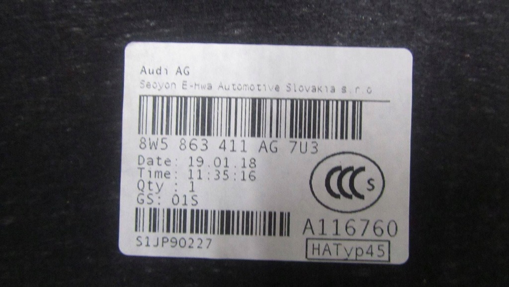 фото №5, Audi a4 b9 sedan полка багажника 8w5863411 15-