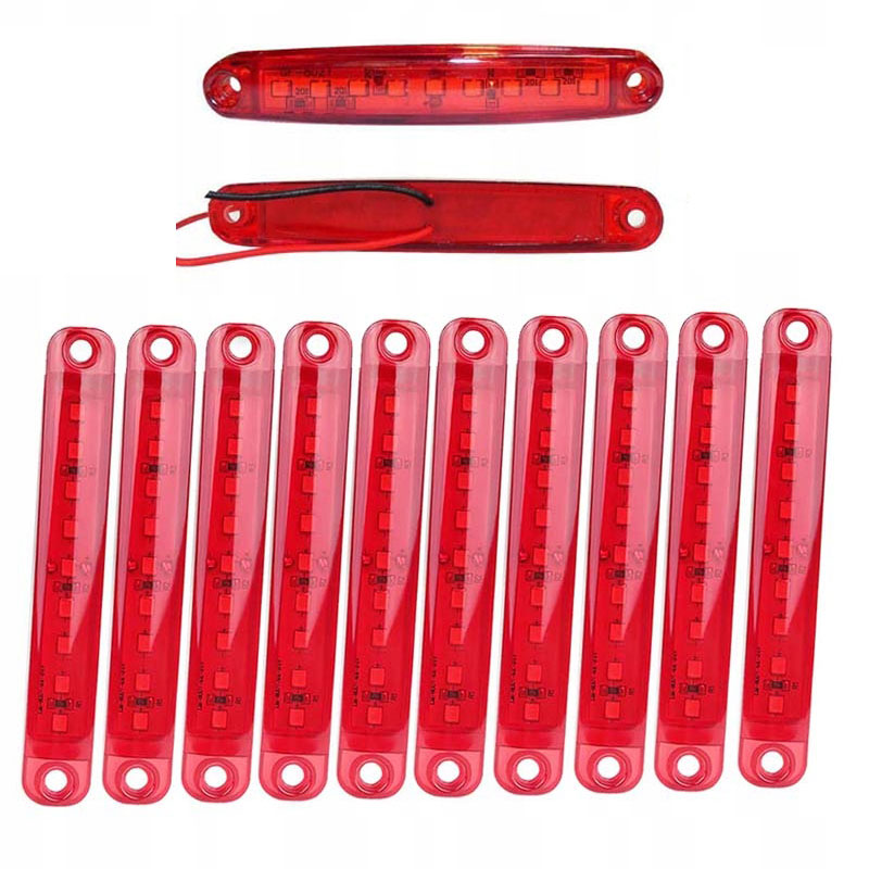 фото №15, 10x лампа габаритна габаритний ліхтар діодна led габаритні вогні, led, червоний