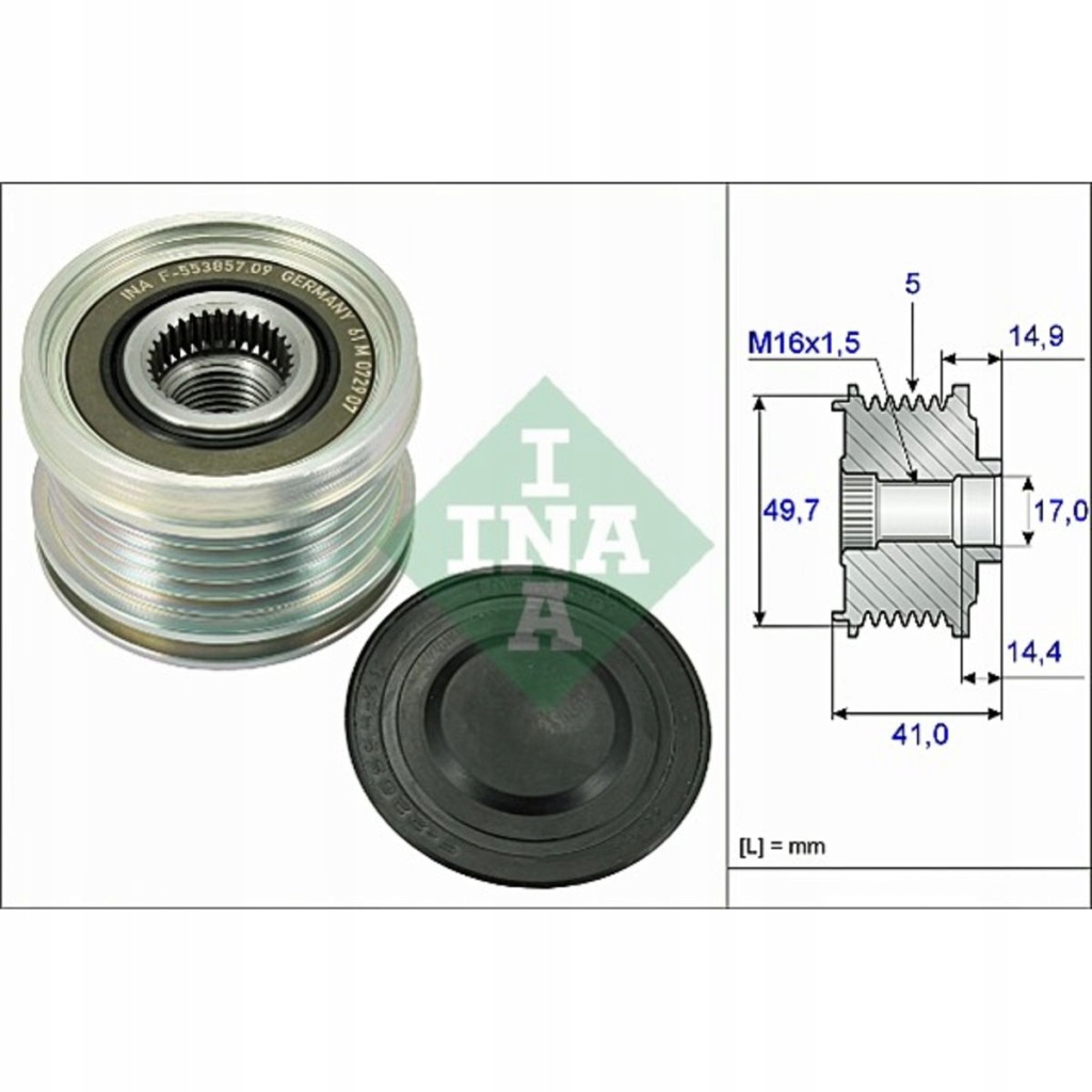 Купити Шків генератора mercedes a w168 a w169, b