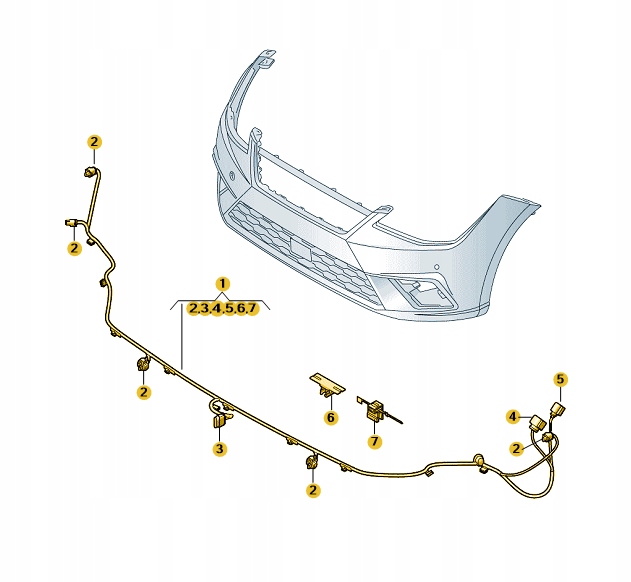 фото №1, Джгут бампера перед seat ibiza pdc 6f0971761p