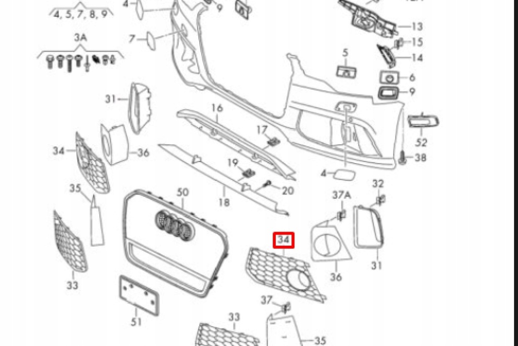 фото №10, Audi a7 s 4ga бампер передний правая сторона решётка бампера 4g8807682g t94
