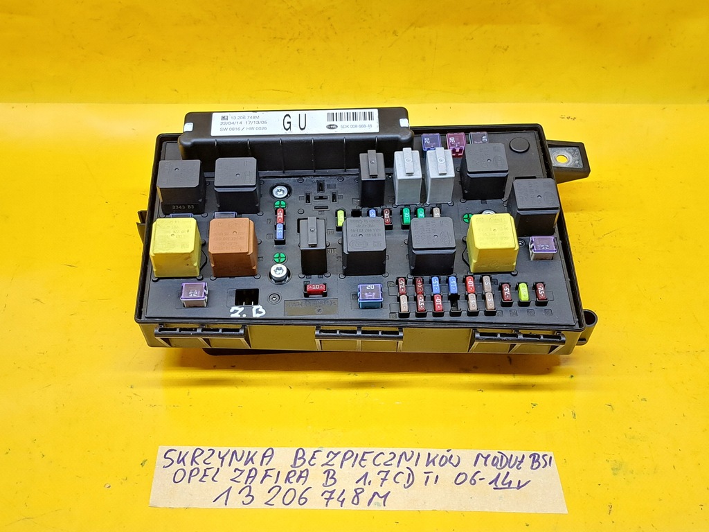 фото №10, Коробка предохранителей модуль bsi opel zafira b 1,7cdti 06-14r 13206748m